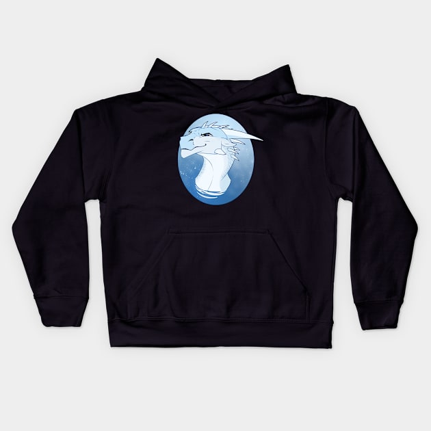 Icy Dragon Kids Hoodie by Ink_Raven_Graphics